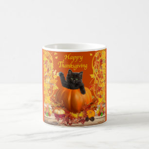 Thanksgiving Pumpkin Kitty Coffee Mug