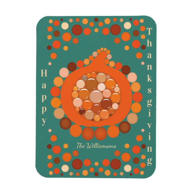 Thanksgiving Pumpkin Magnet (Vertical)