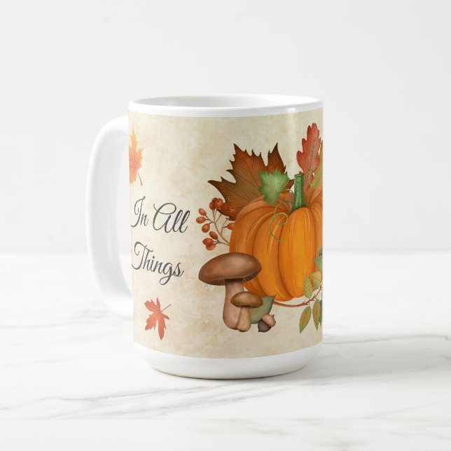 Thanksgiving Pumpkin Mug (Front Left)
