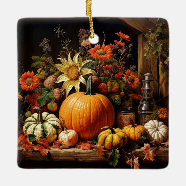 Thanksgiving Pumpkin Ornament (Front)