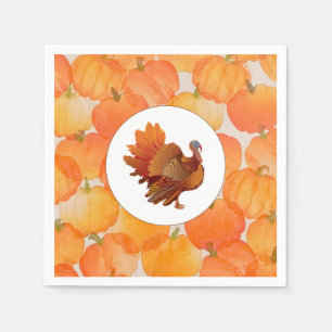 Thanksgiving Pumpkin Paper Napkin