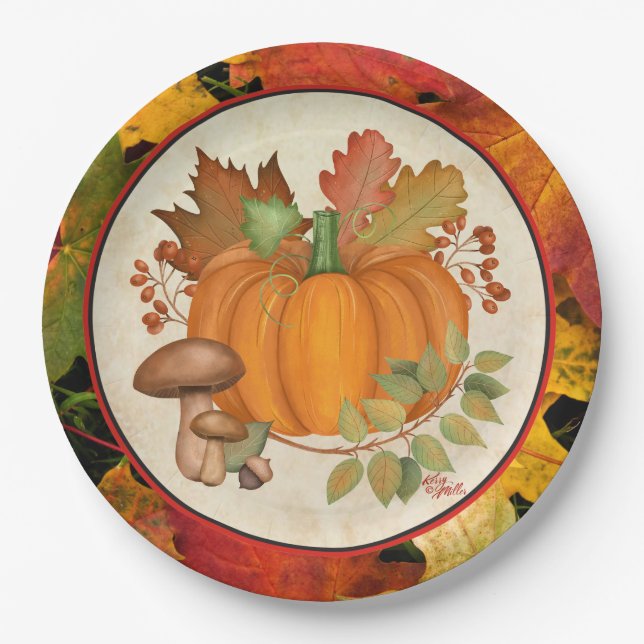 Thanksgiving Pumpkin Party Plates (Front)