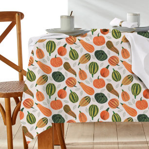 Thanksgiving pumpkin patch all-over print tablecloth