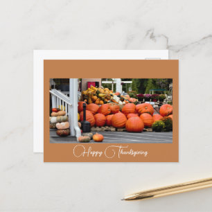 Thanksgiving Pumpkin Photo Postcard