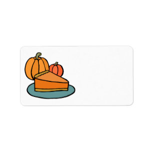 Thanksgiving Pumpkin Pie Address Sticker