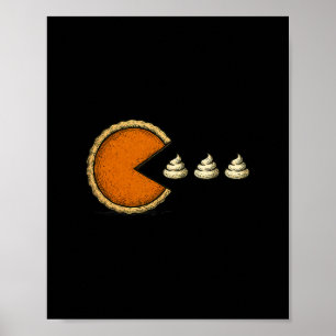 Thanksgiving Pumpkin Pie Chasing Cream Game On Tha Poster