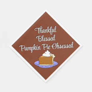 Thanksgiving Pumpkin Pie Dessert  Napkin