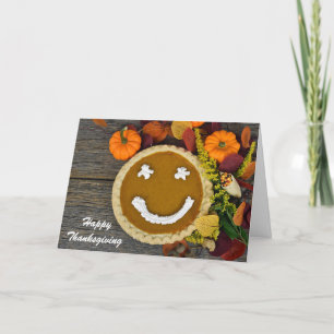 Thanksgiving Pumpkin Pie  Holiday Card