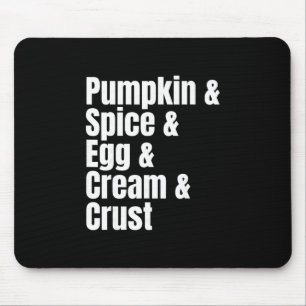 Thanksgiving Pumpkin Pie Ingredient List Funny Rec Mouse Mat