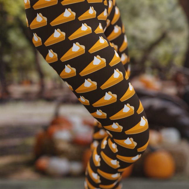 Thanksgiving Pumpkin Pie Leggings (🎃 🍗  Perfect for wearing on Thanksgiving )