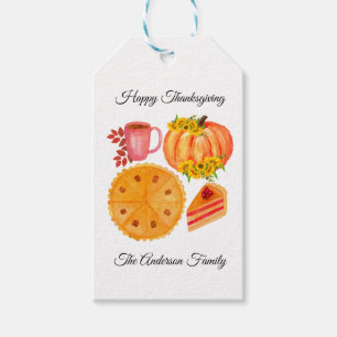 Thanksgiving Pumpkin Pie Spice Latte Gift Tag