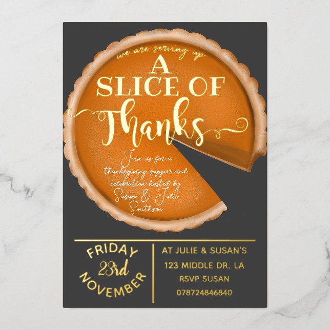 Thanksgiving pumpkin pie volunteer lunch event (Front)