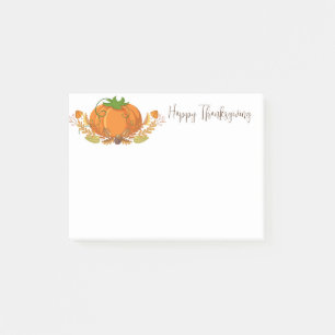 Thanksgiving Pumpkin Post Notes