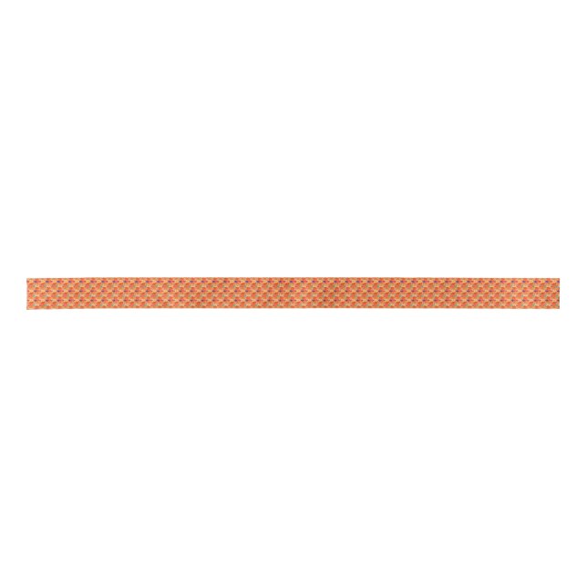 Thanksgiving pumpkin Ribbon Satin Ribbon (Front)