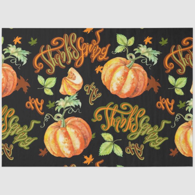 Thanksgiving Pumpkin Series Design 44 Tissue Paper (Front)