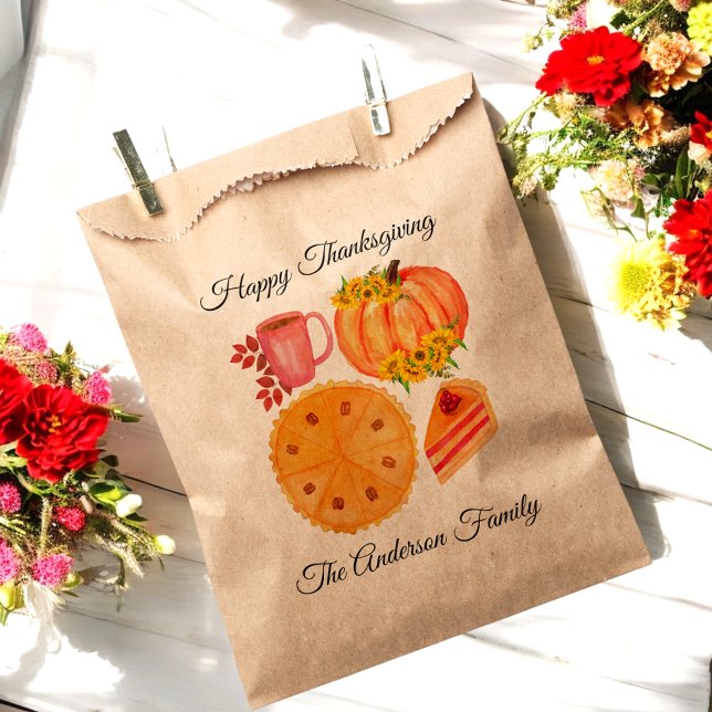 Thanksgiving Pumpkin Spice Latte  Favour Bags (Creator Uploaded)