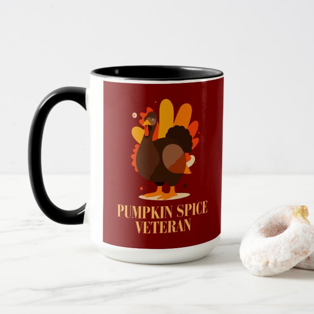 Thanksgiving Pumpkin Spice Veteran Mug (With Donut)
