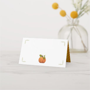 Thanksgiving Pumpkin Tented Place Cards