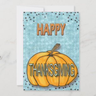 Thanksgiving pumpkin thank you card