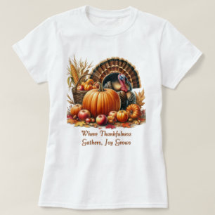 Thanksgiving Pumpkin Turkey T-Shirt
