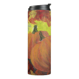 Thanksgiving Pumpkins #1 Fall Autumn Leaves Thermal Tumbler