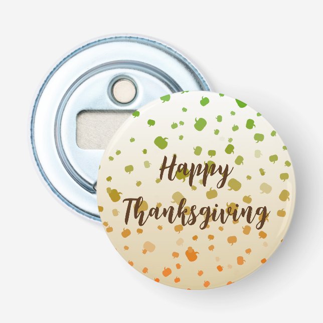Thanksgiving Pumpkins Bottle Opener (Front)