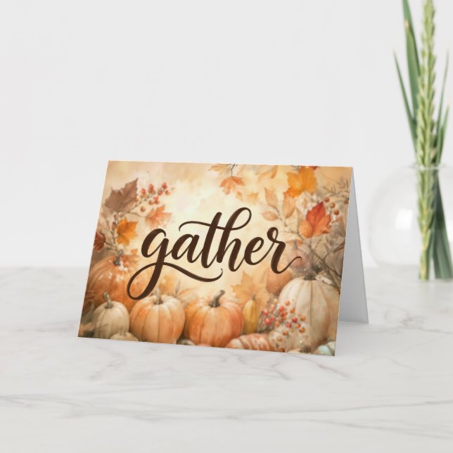 Thanksgiving Pumpkins Card (Front)