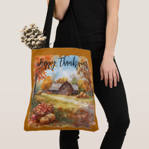 Thanksgiving, Pumpkins Farm, Fall Harvest, Autumn Tote Bag