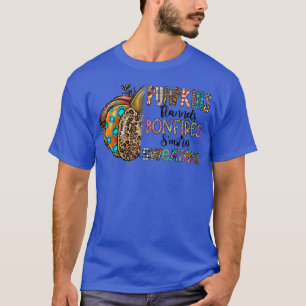 Thanksgiving Pumpkins Flannels Bonfires Smores Swe T-Shirt