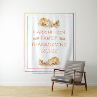 Thanksgiving Pumpkins Floral Watercolor