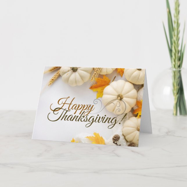 thanksgiving pumpkins greeting card (Front)
