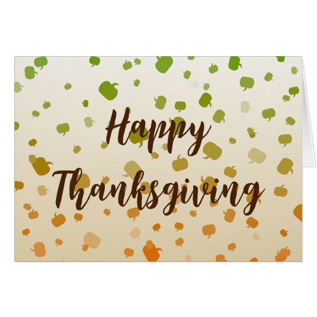 Thanksgiving Pumpkins Greeting Card (Front Horizontal)