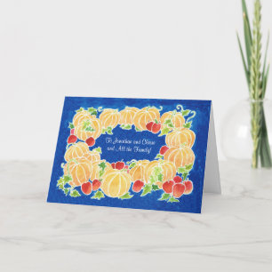 Thanksgiving Pumpkins Greeting Card to Personalize