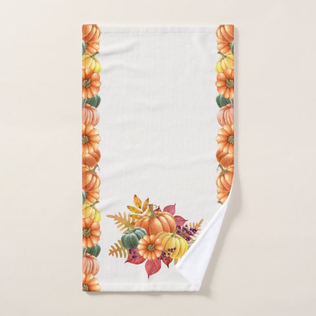 Thanksgiving Pumpkins Hand Towel (Hand Towel)
