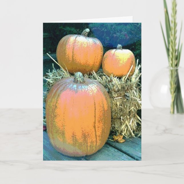 Thanksgiving Pumpkins Holiday Card (Front)