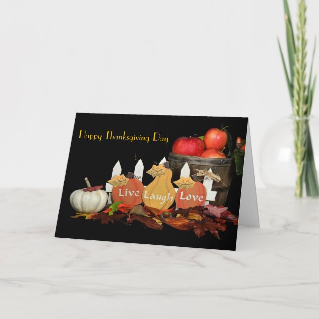 Thanksgiving Pumpkins Holiday Card (Front)