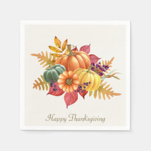 Thanksgiving Pumpkins Napkin