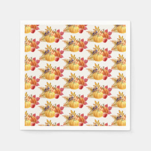 Thanksgiving Pumpkins Napkin
