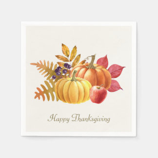 Thanksgiving Pumpkins Napkin