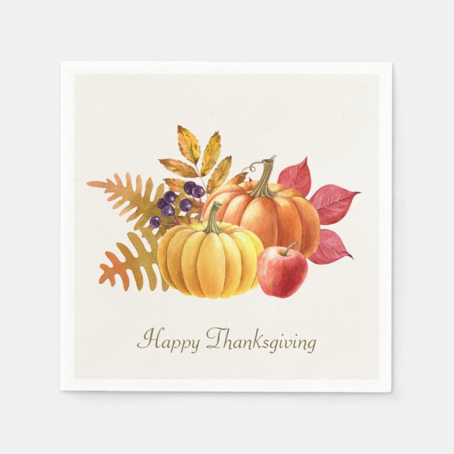 Thanksgiving Pumpkins Napkin (Front)