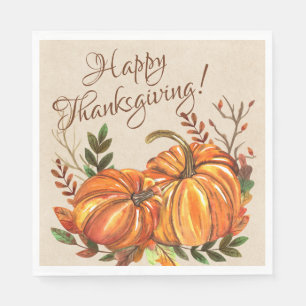 Thanksgiving Pumpkins Napkin