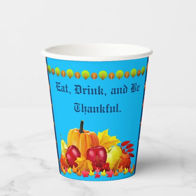 Thanksgiving  Pumpkins Paper Cups (Front)