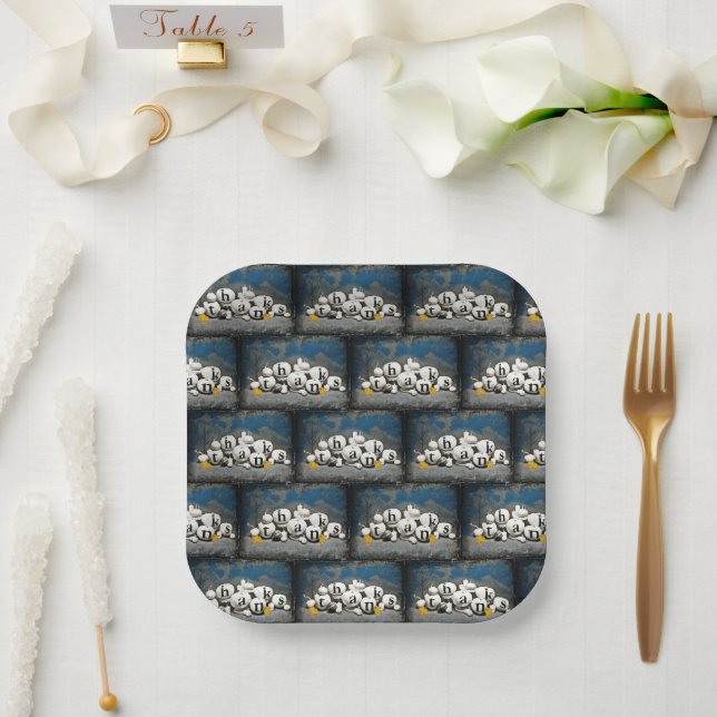 THANKSGiving Pumpkins Paper Plate (Wedding)