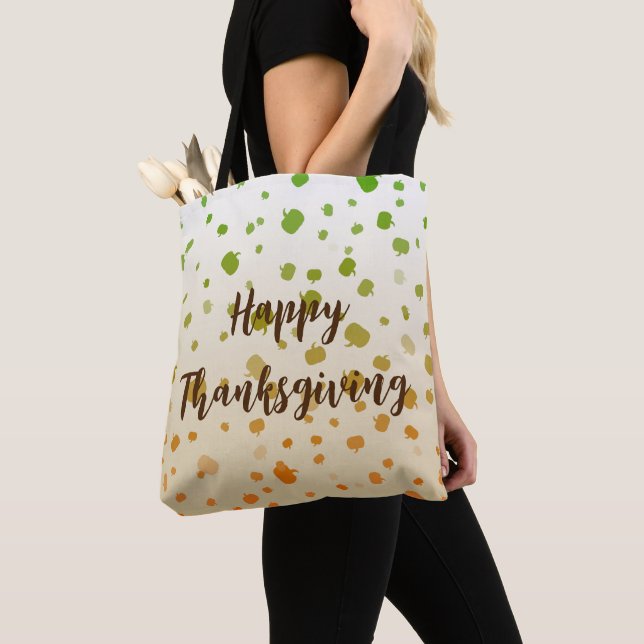 Thanksgiving Pumpkins Tote Bag (Close Up)