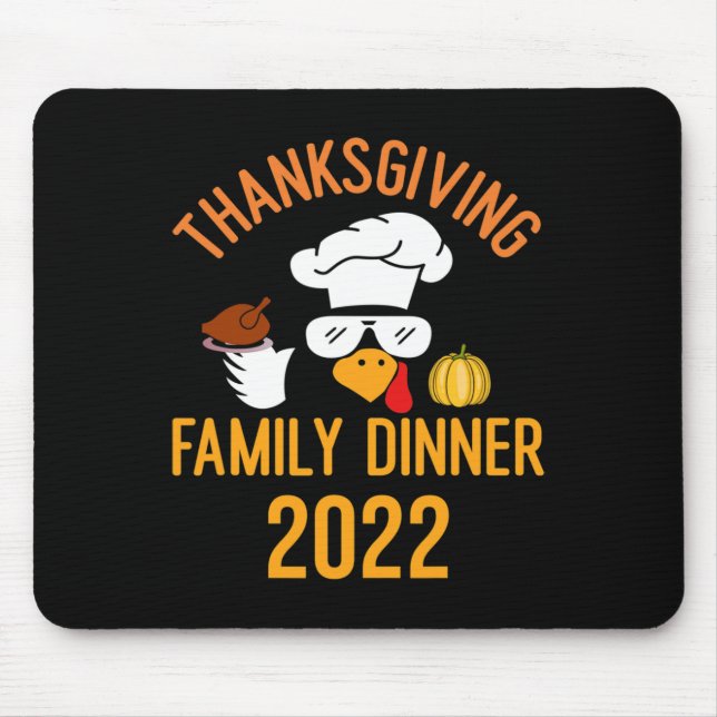 thanksgiving pyjamas for family matching fall turk mouse mat (Front)