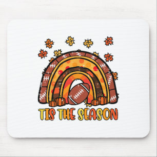 Thanksgiving Rainbow Footbyll Tis The Season Fall Mouse Mat