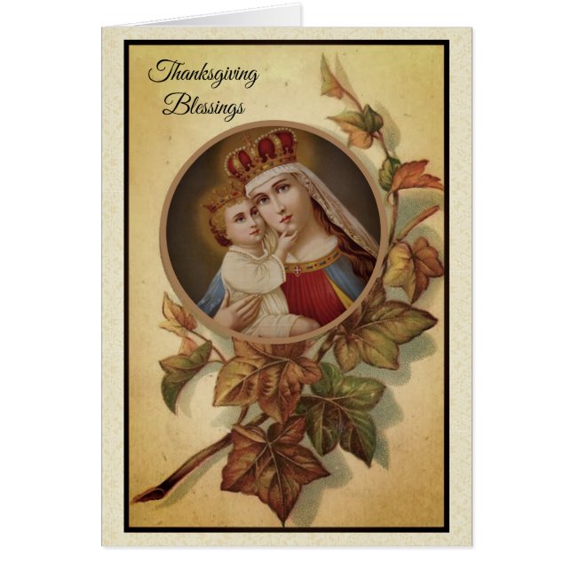 Thanksgiving Religious Blessed Virgin Mary (Front)