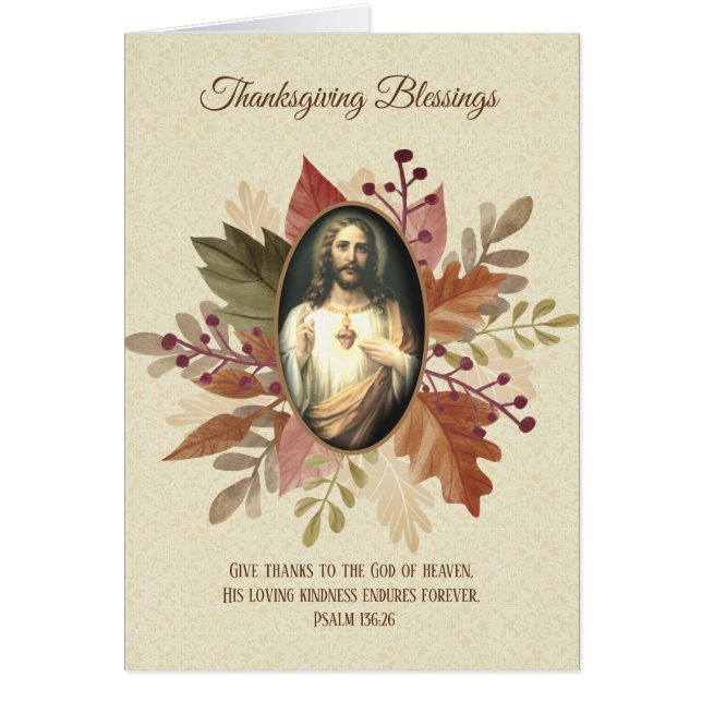 Thanksgiving Religious Sacred Heart of Jesus (Front)