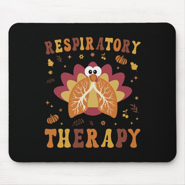 Thanksgiving Respiratory Therapy Therapist Fall Au Mouse Mat (Front)