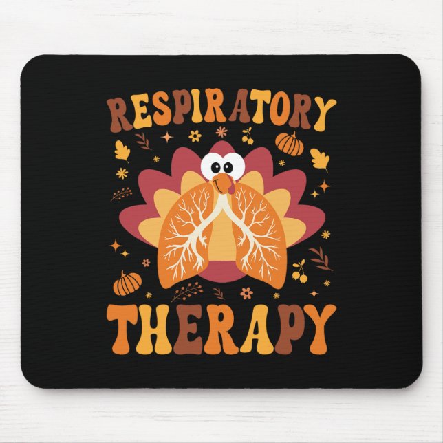 Thanksgiving Respiratory Therapy Therapist Fall Au Mouse Mat (Front)